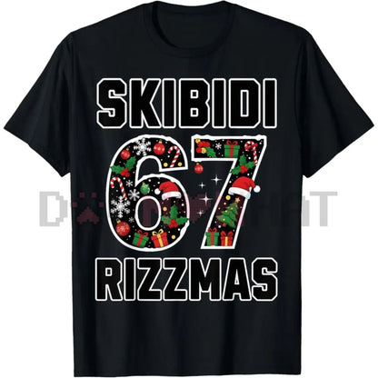 "Skibidi Rizzmas 67" Viral T-Shirt – Gen Alpha Internet Slang & Absurd Holiday Meme Tee