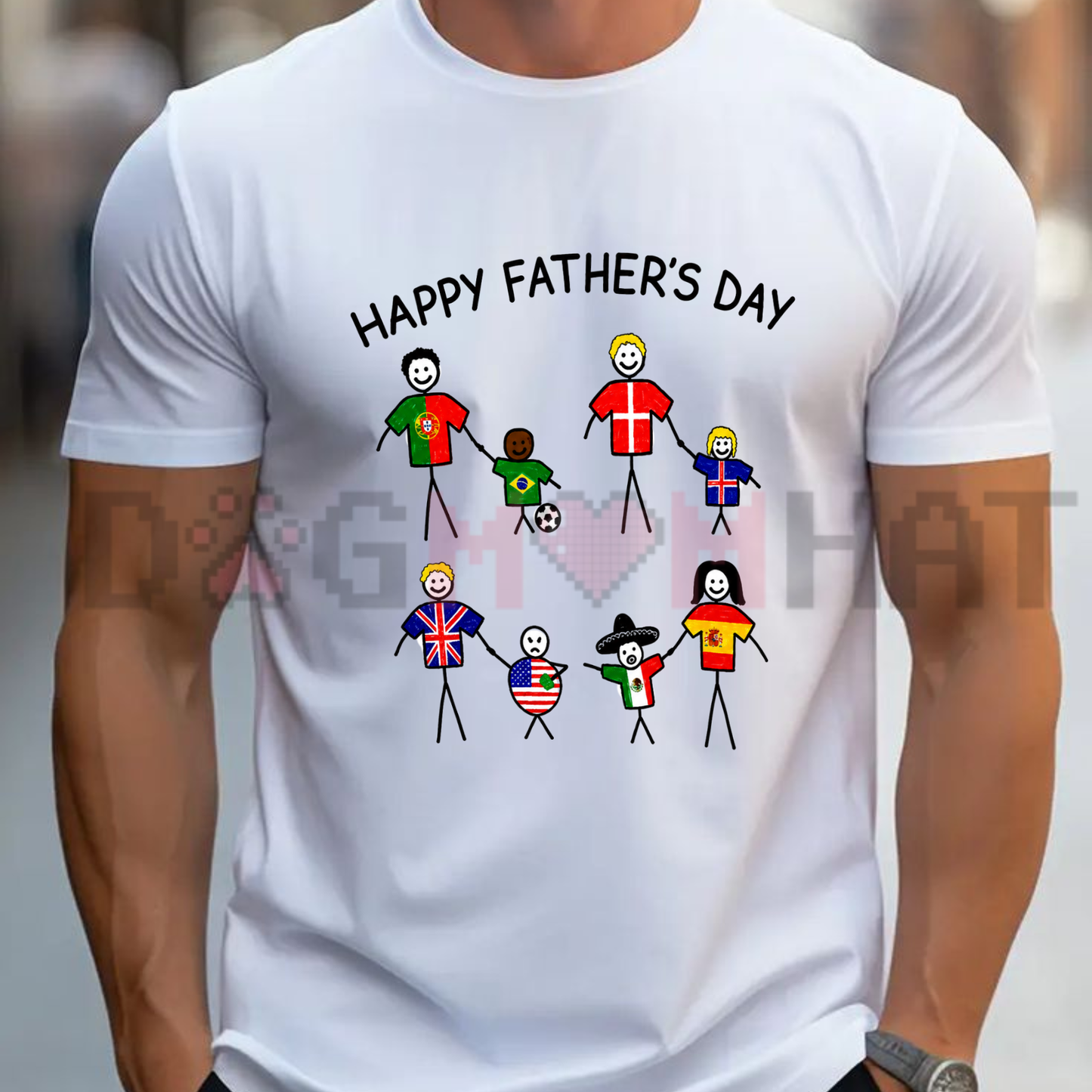 Ultimate Football Dad Stick Figure Tee - Funny Soccer Meme Pure Cotton Father's Day Graphic T-Shirt