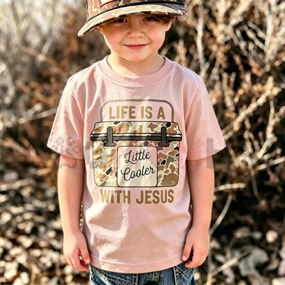 Boys' Faith-Based "Walk By Faith" Short-Sleeve T-Shirt - Christian Graphic Tee for Sunday School & Church Camp