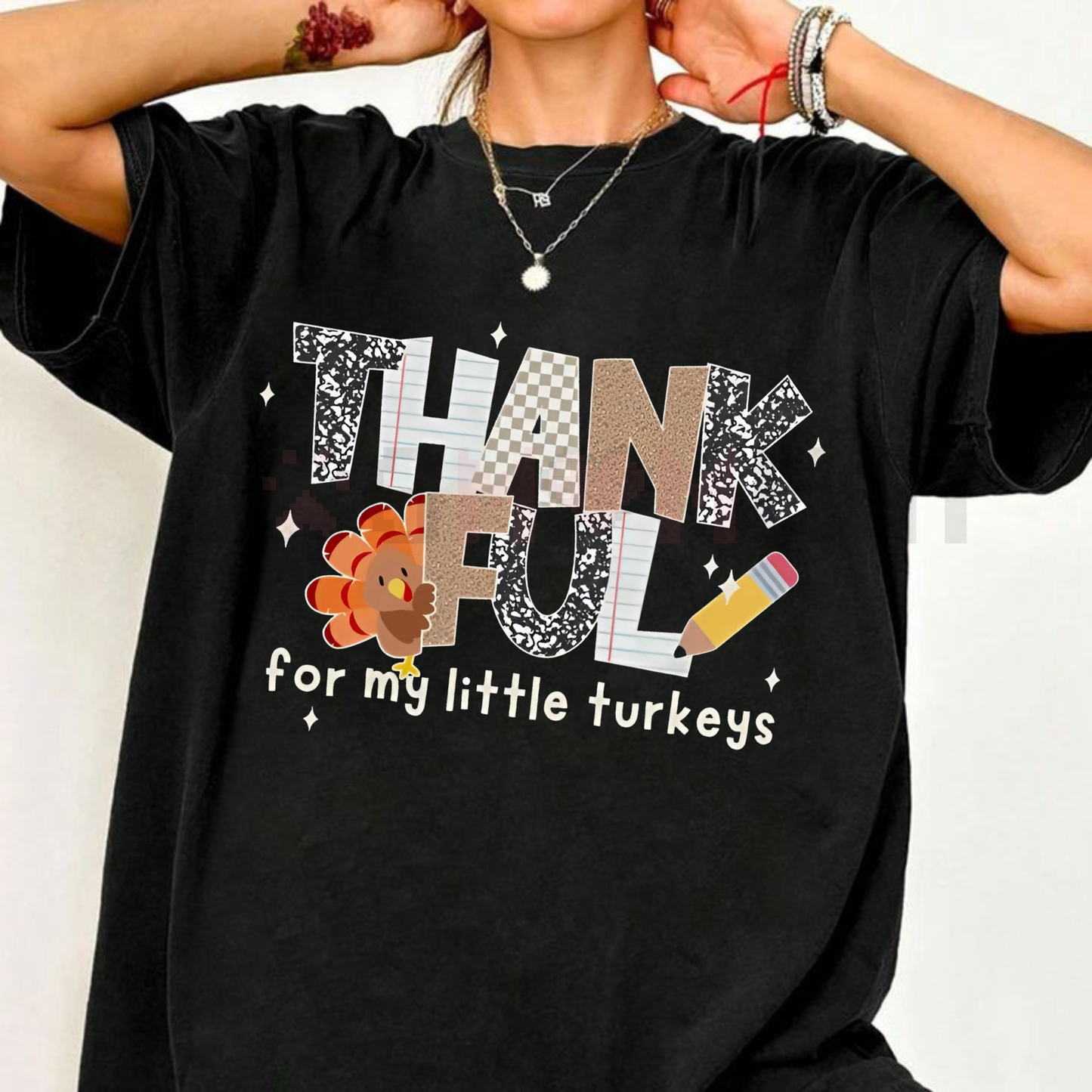 Thankful Teacher T-Shirt – Fall Turkey Teacher Tee
