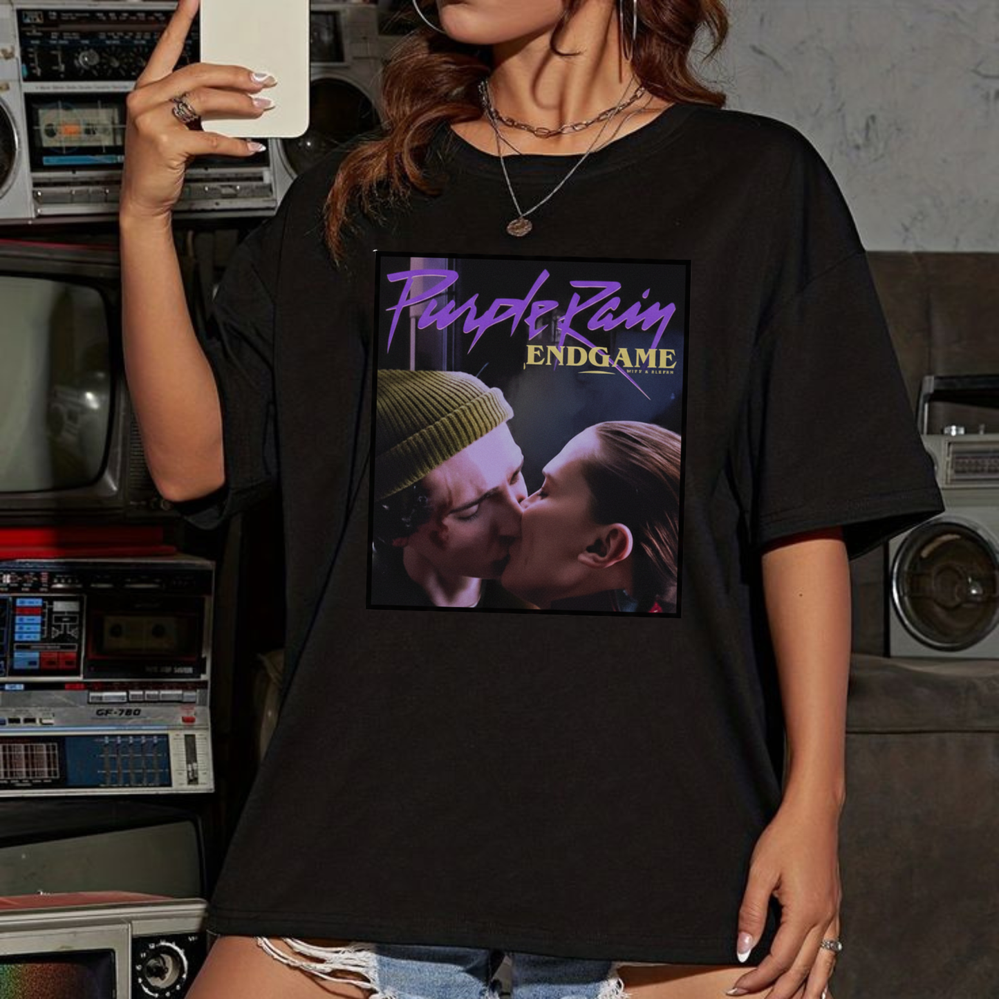 "Purple Rain" End Game T-Shirt – Vintage Prince Tribute Graphic Tee, Retro 80s Music Legend Shirt, Purple Rain Movie Inspired Fan Apparel, Unisex Rock Pop Top