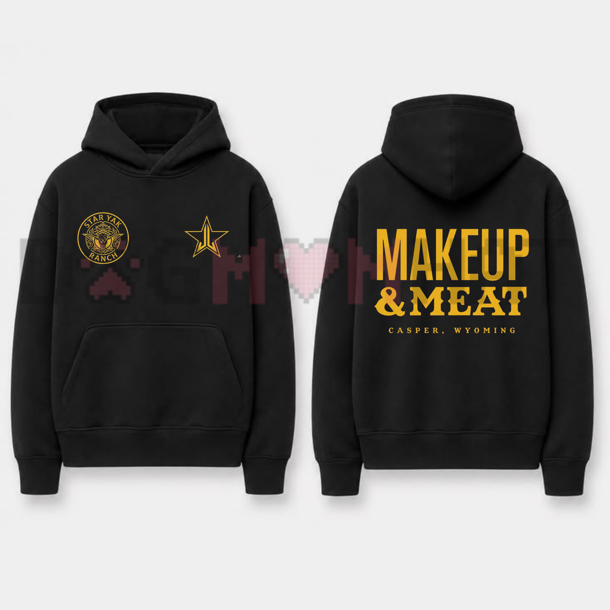 Cosmetic & Carnivore Lifestyle Pullover – Funny Makeup & Meat Graphic Hoodie