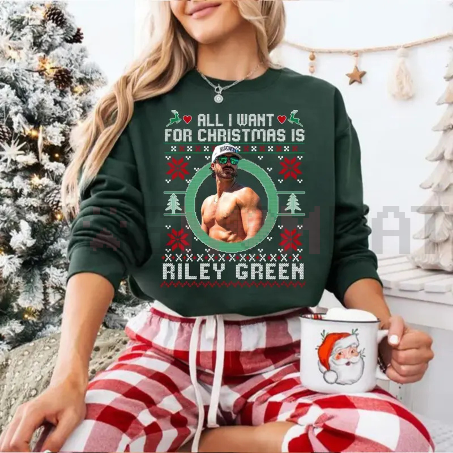 "All I Want For Christmas Is" Retro Country Music Sweatshirt