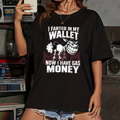 "Funny Donkey Gas Money" Graphic T-Shirt