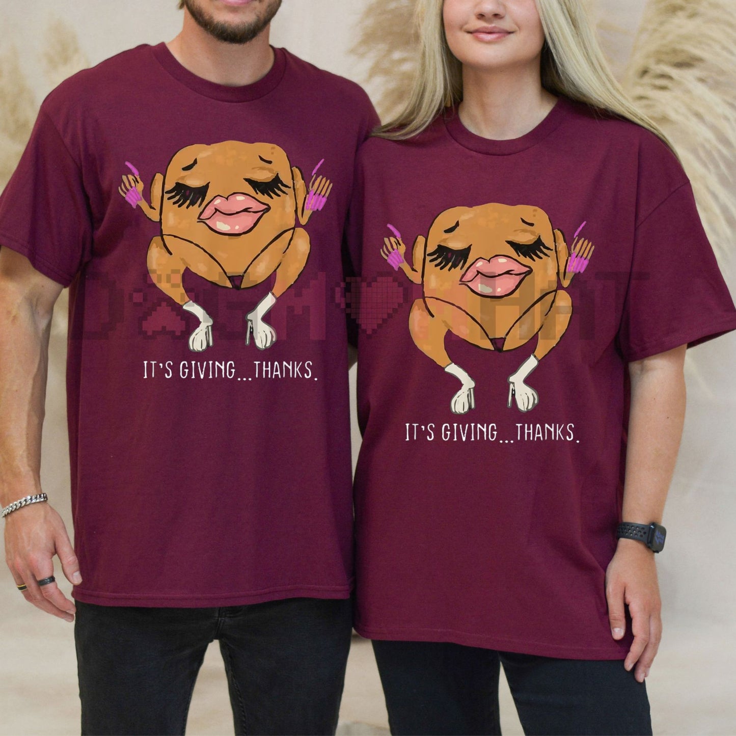 "It’s Giving Thanks" Thanksgiving Vibe Check T-Shirt – Viral Slang Modern Internet Humor Tee