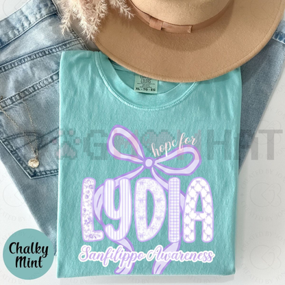 Custom Awareness Tee – 'Hope For Lydia' Fundraiser Support Shirt