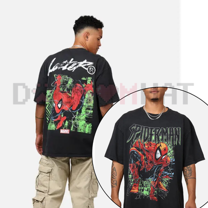Web-Slinger Heroic Crest Graphic Tee - Marvel Spider-Man Unisex Cotton Streetwear Shirt