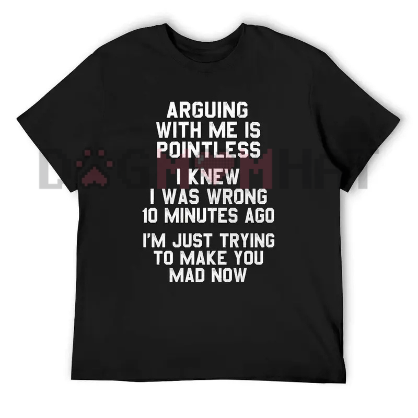 Unbeatable Debate Champion Graphic Tee - Funny Sarcastic Quote Black Pure Cotton Men's Shirt