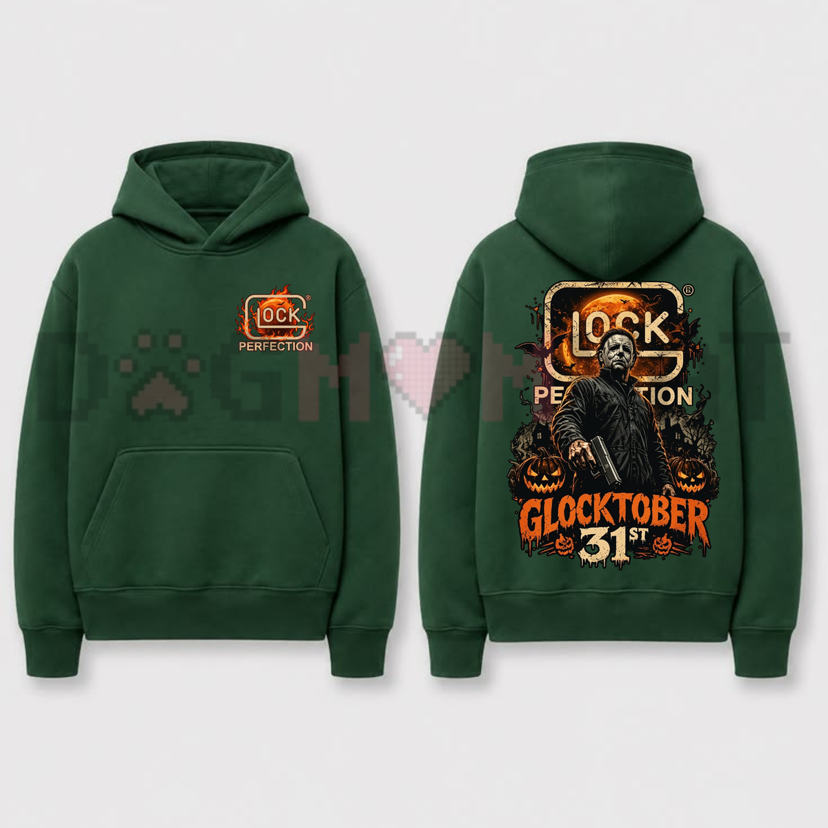Michael Myers Glocktober 31st Double-Sided Graphic Hoodie