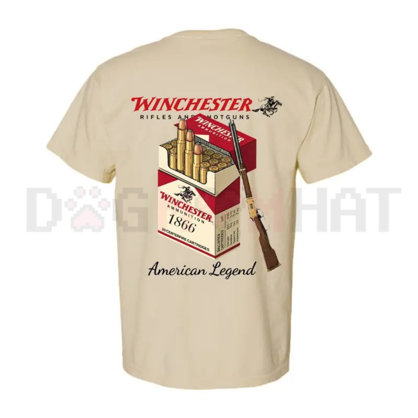 Winchester "American Legend" Men's Tee – 1866 Ammo Box Graphic Shirt