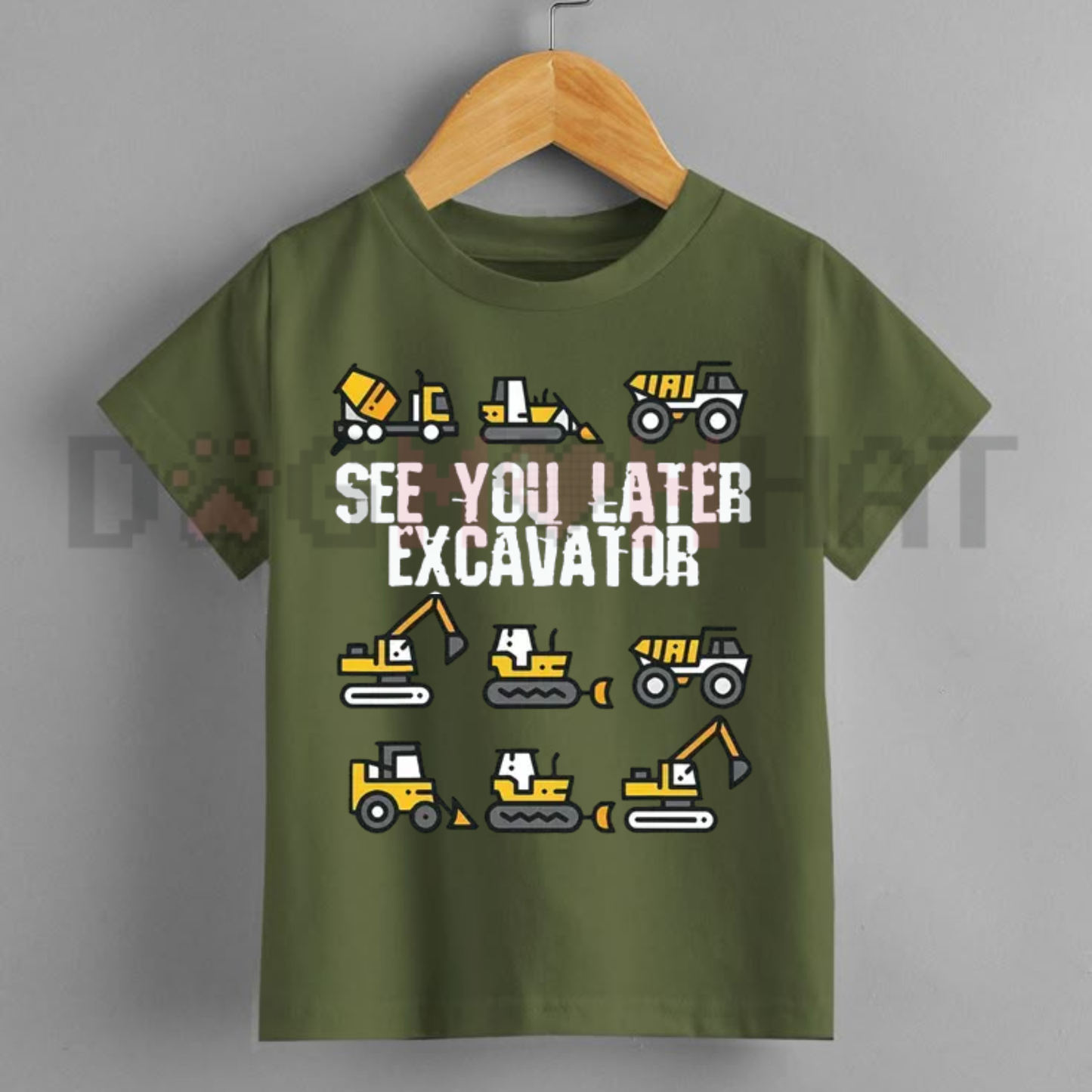 Big Dig Farewell Rhyme Graphic Tee - Cute See You Later Excavator Kids Heavy Cotton Construction Shirt