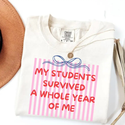 End of Year Teacher T-Shirt – Last Day of School Striped Tee