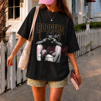 Pittsburgh Gridiron Attitude Graphic Tee - Rodgers Hand Gesture Football Fan Pure Cotton T-Shirt