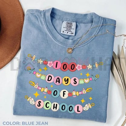 Little Girl 100 Days of School Friendship Bracelet T-Shirt