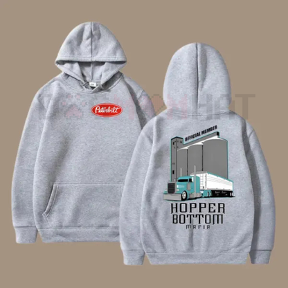 "Hopper Bottom Mafia" Peterbilt Hoodie – Semi Truck Graphic Pullover