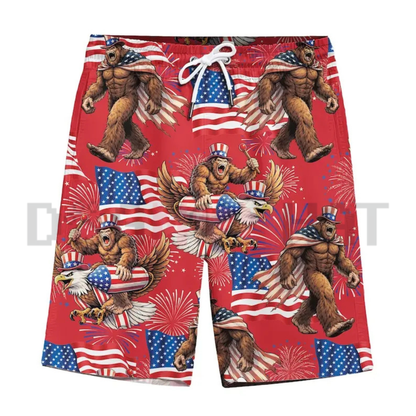 Bigfoot Firework Patriotic Hawaiian combo