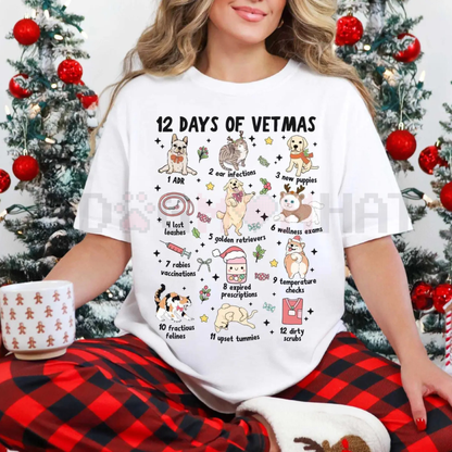 Vet Med 'Happy Holla-Days & Healthy Paws' Tee
