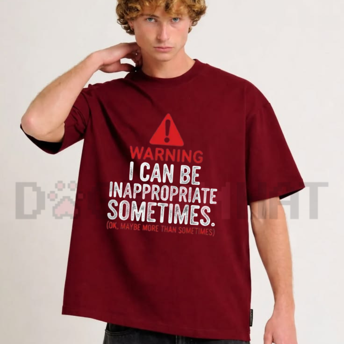 Men's Funny "Warning I Can Be Inappropriate Sometimes" Graphic T-Shirt