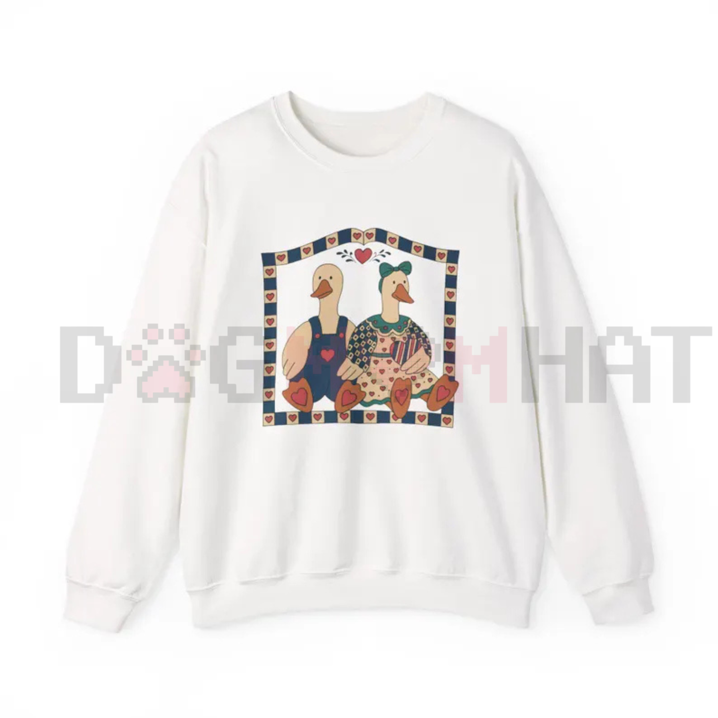 Vintage Geese Sweatshirt – Retro Wildlife Nature Graphic Pullover