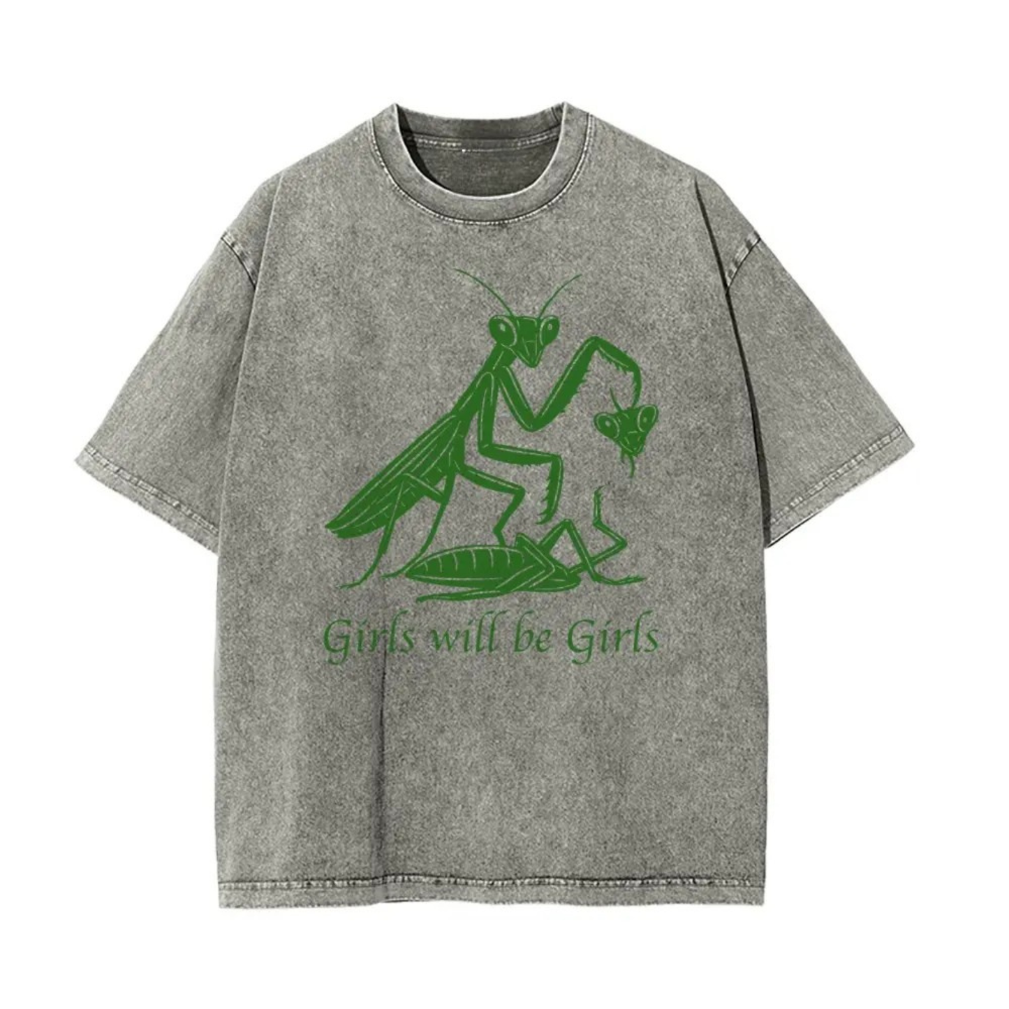 "Girls Will Be Girls" Oversize Unisex Washed T-Shirt