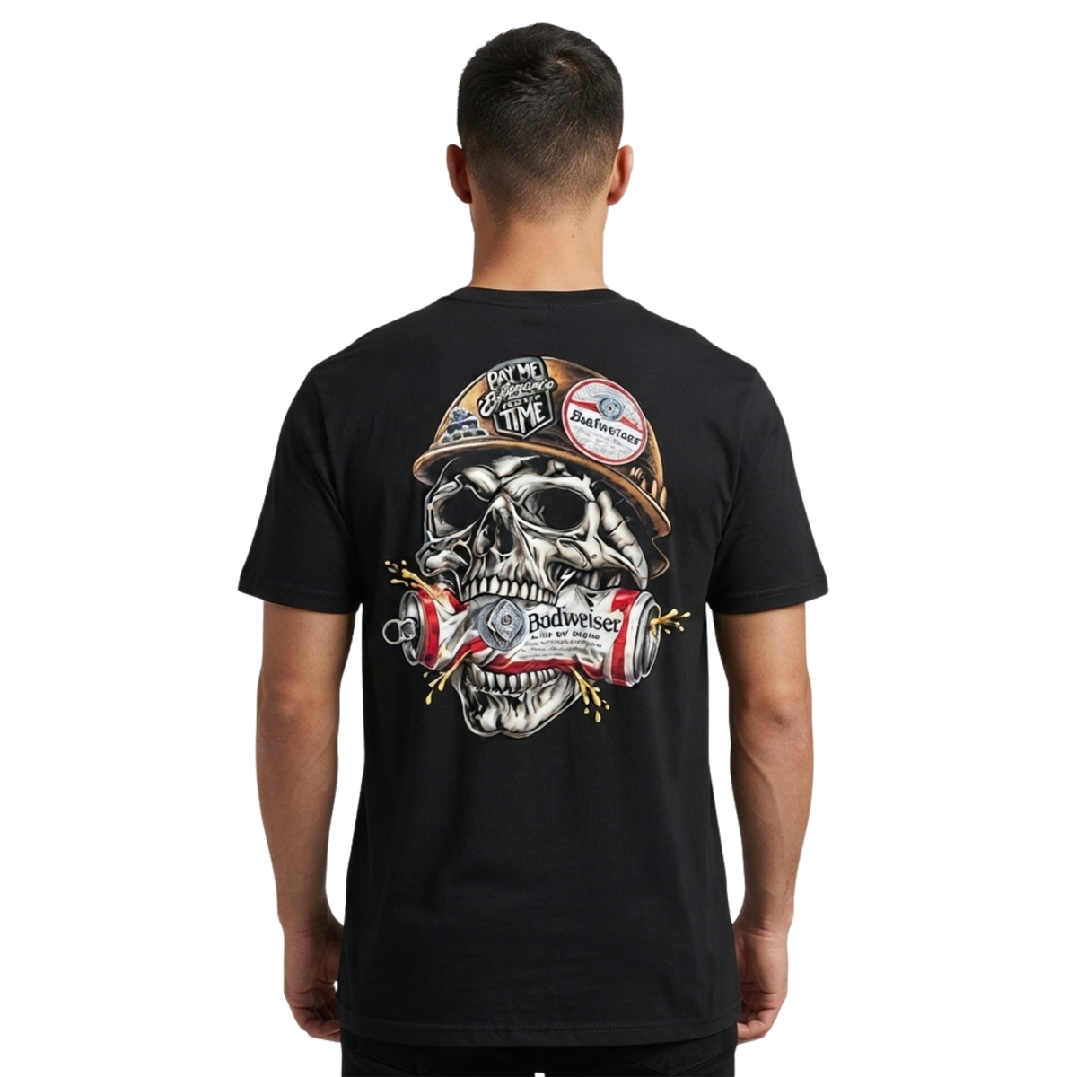High Vis Reflective Blue Collar American Tradesman Graphic T-Shirt