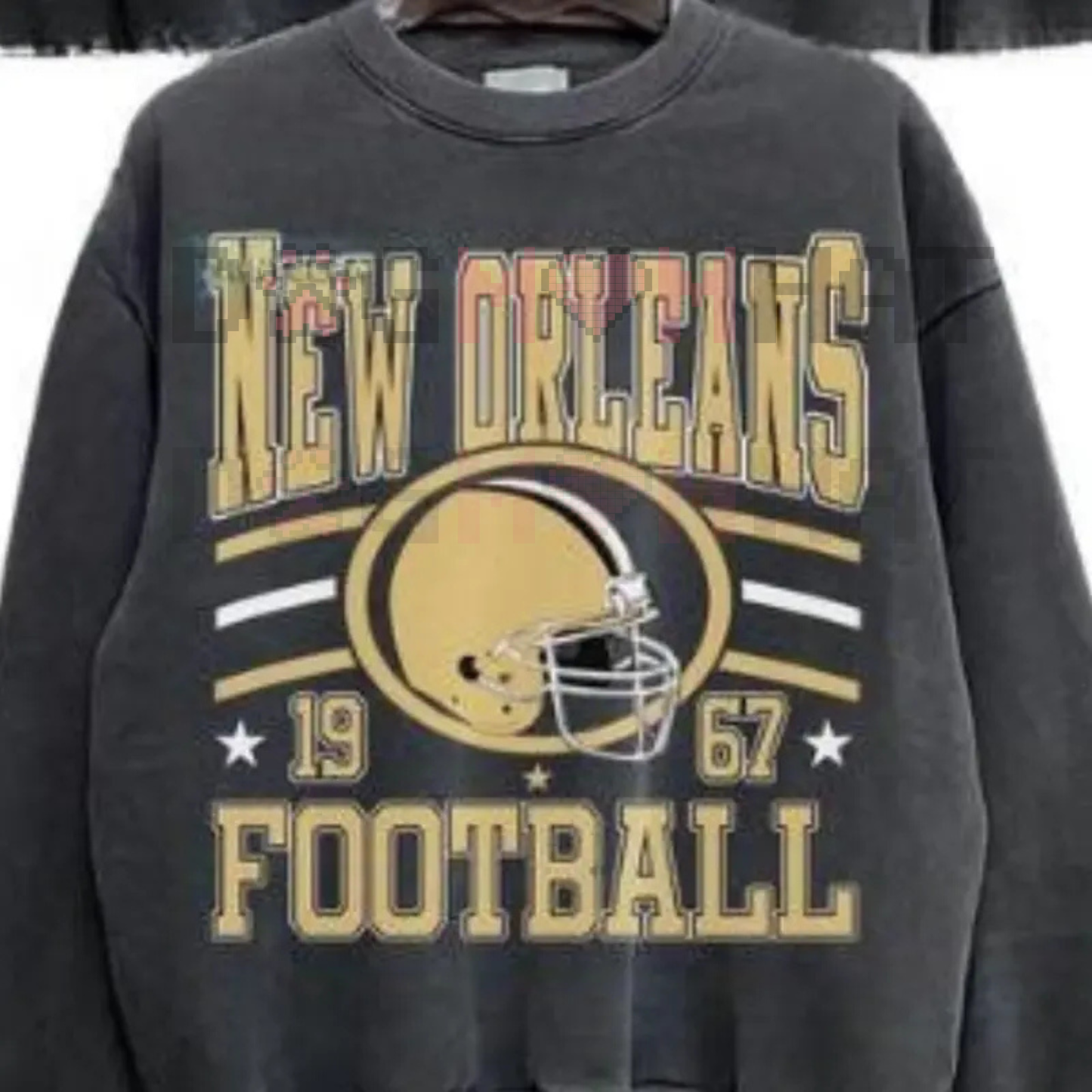 New Retro Style Varsity All Team Football Crewneck Sweatshirt