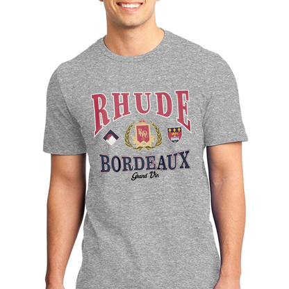Rhude Black Bordeaux Grand Prix Graphic T-Shirt