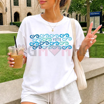 Vote Blue Wave Graphic T-Shirt – Progressive 2026 Election Tee