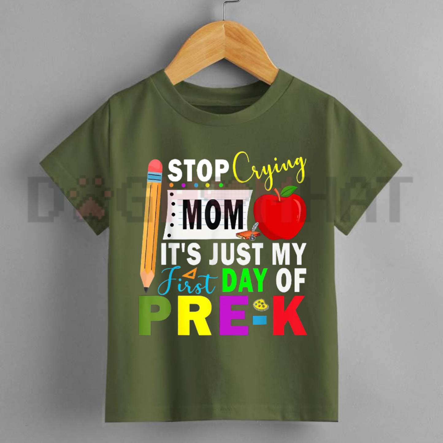 Brave Little Scholar Pre-K Graphic Tee - Funny "Stop Crying Mom" First Day Kids Shirt