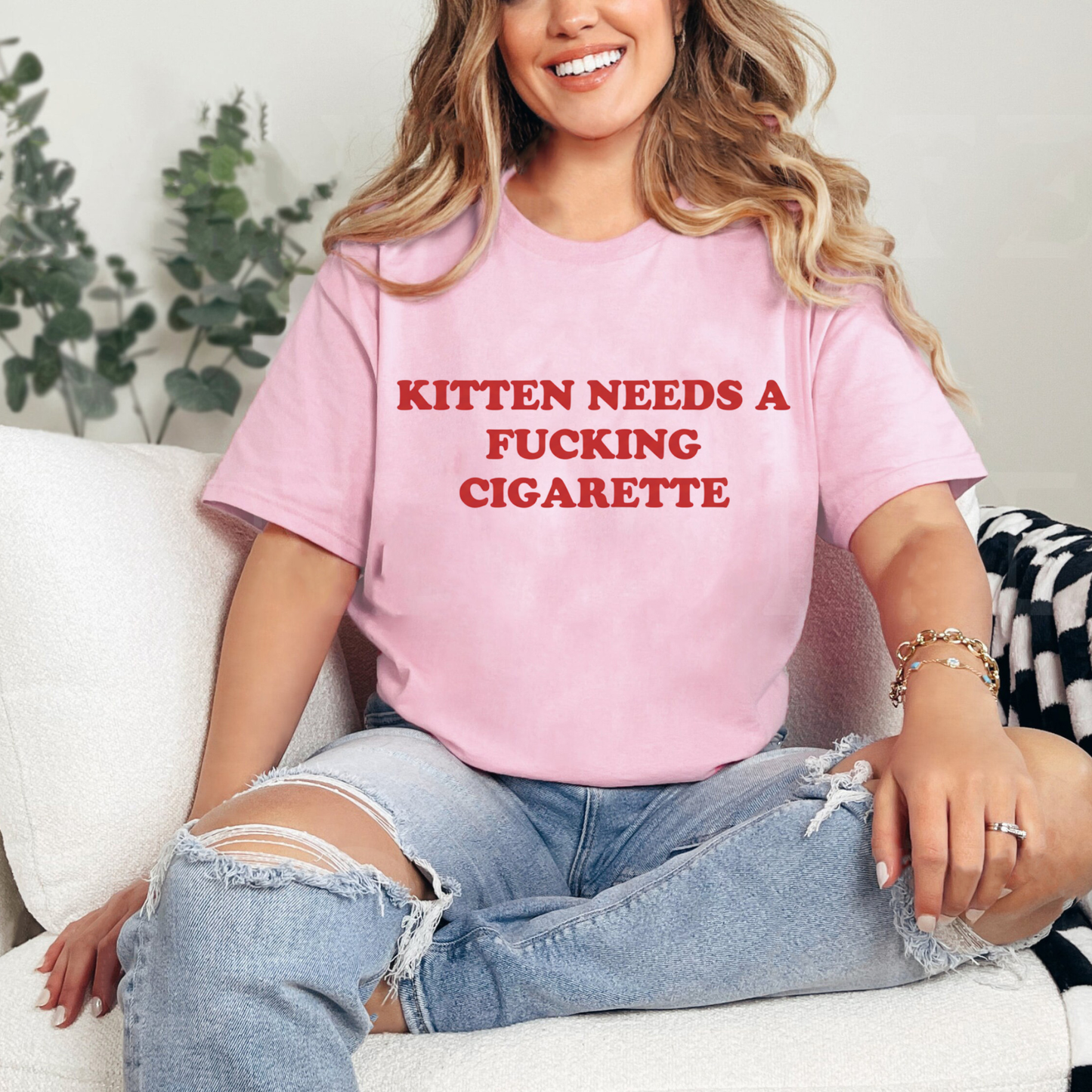 "Kitten Need a Fking Cigarette" T-Shirt