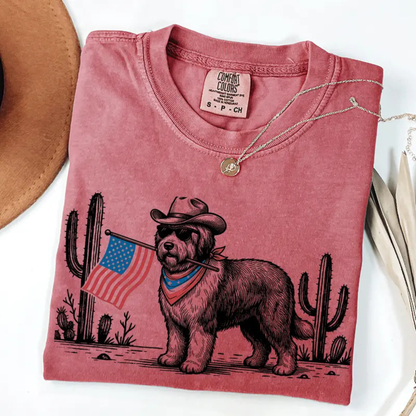 Patriotic Dog Shirt – 50+ Dog Breeds Western Cowboy Tee