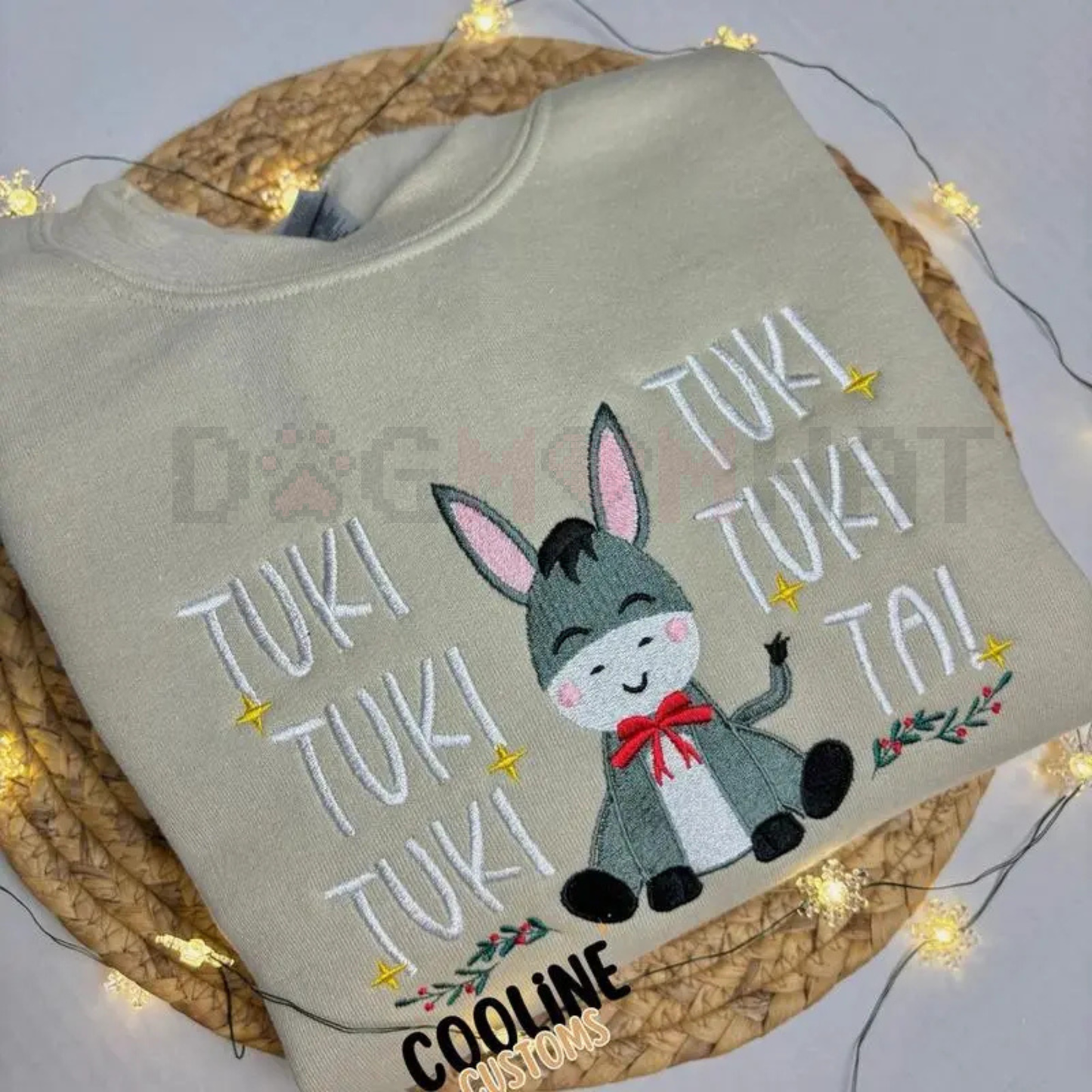 "Mi Burrito Sabanero Tuki Tuki" Embroidered Christmas Sweatshirt