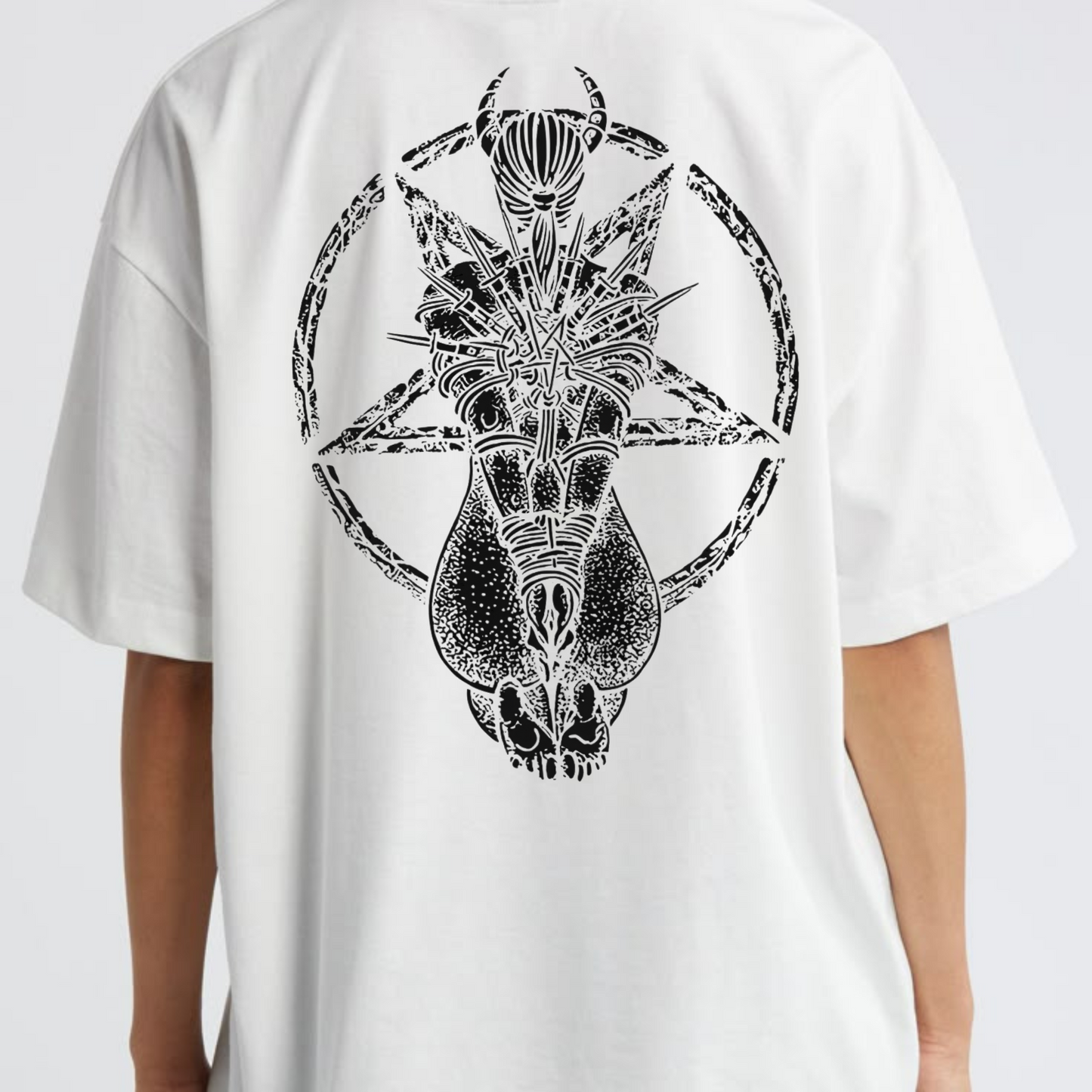 Goat Skull Pentagram Occult T-Shirt – Dark Art Graphic Tee