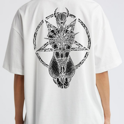 Goat Skull Pentagram Occult T-Shirt – Dark Art Graphic Tee