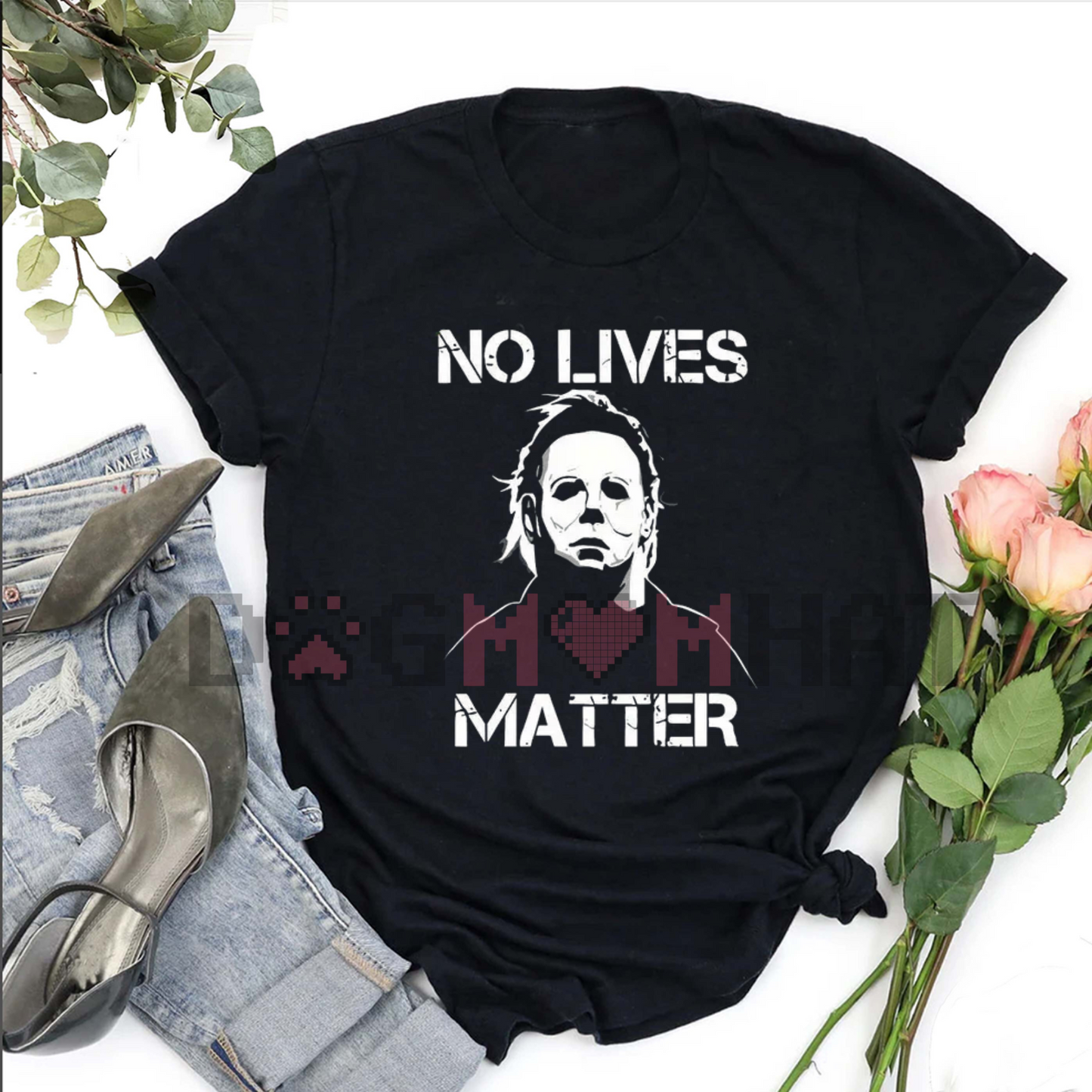Halloween Michael Myers Men's T-Shirt – "Life Doesn't Matter", Horror Movie Graphic Tee