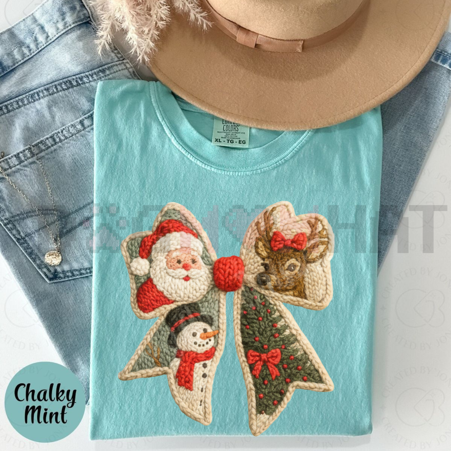 'Cozy Knit Bows' T-Shirt