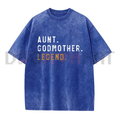 Tri-Title Royalty Graphic Tee - Aunt Godmother Legend Soft Pure Cotton Unisex T-Shirt