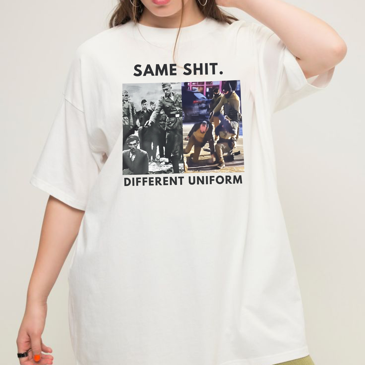 "Abolish ICE" Different Uniform Same Shit Shirt – Pro-Immigrant Activist Tee