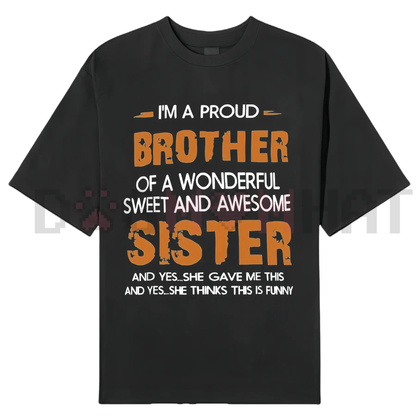 Men's "Brother and Sister" T-Shirt – Proud Sibling Bond Tee