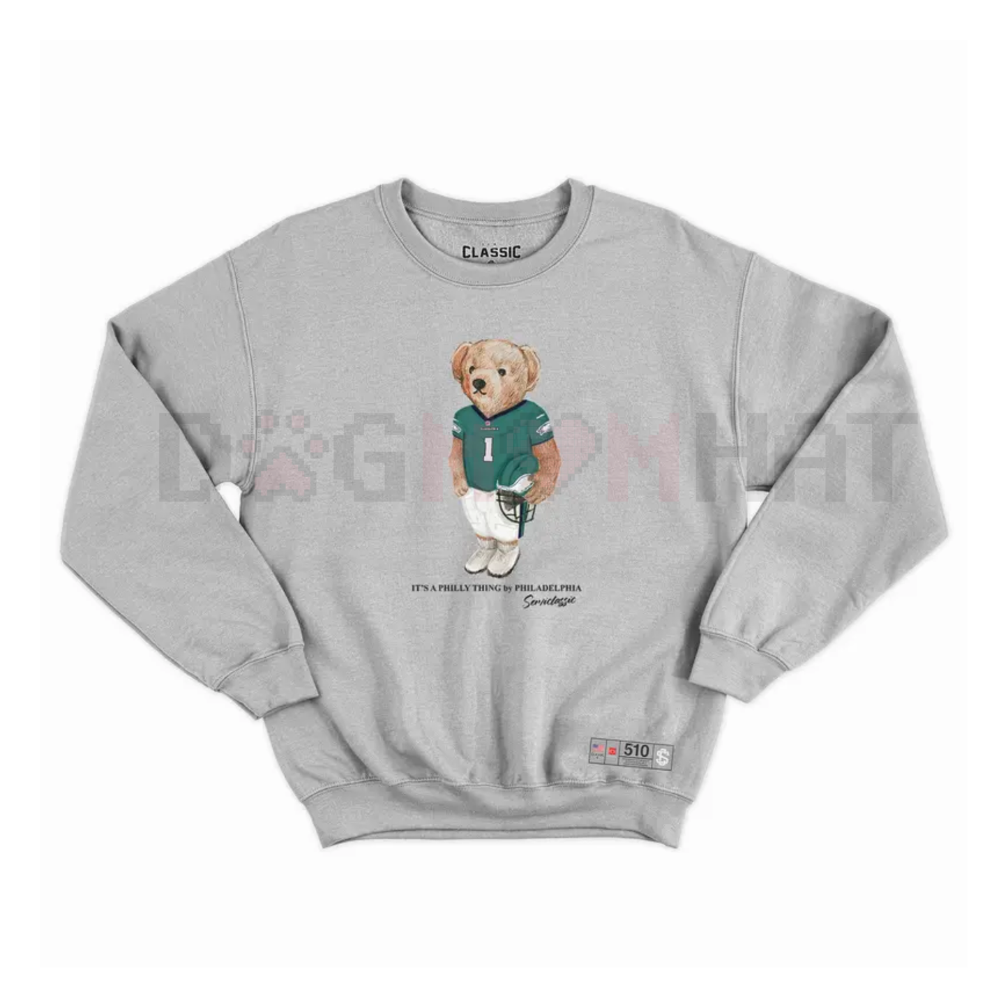 Football All Team Graphic Sweatshirt – Vintage Sport Varsity Crewneck Pullover