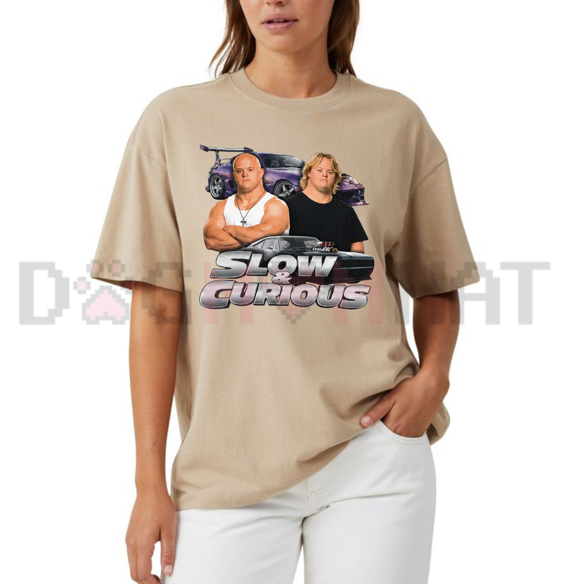 Parke Horizon Tee – Vintage "Slow & Curious" Modified Sports Car Parody Graphic T-Shirt