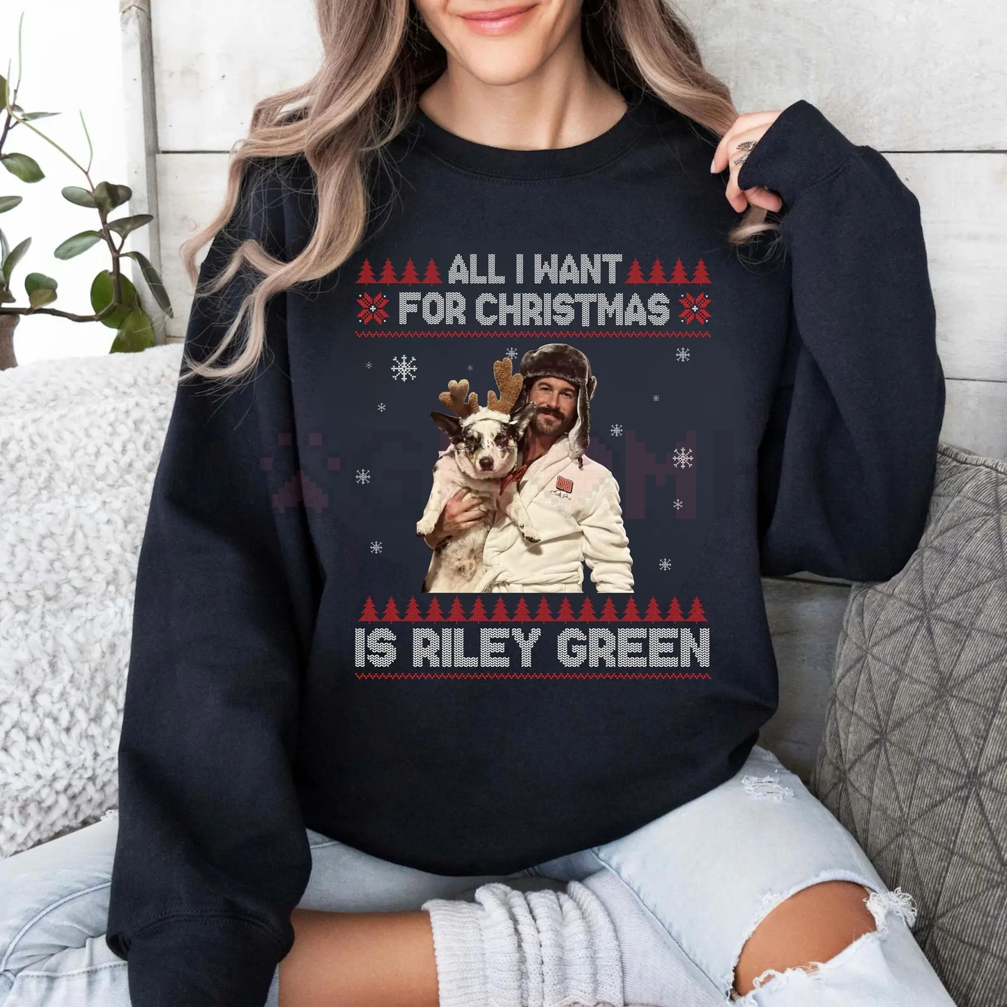 Retro "All I Want For Christmas" Wish Sweatshirt