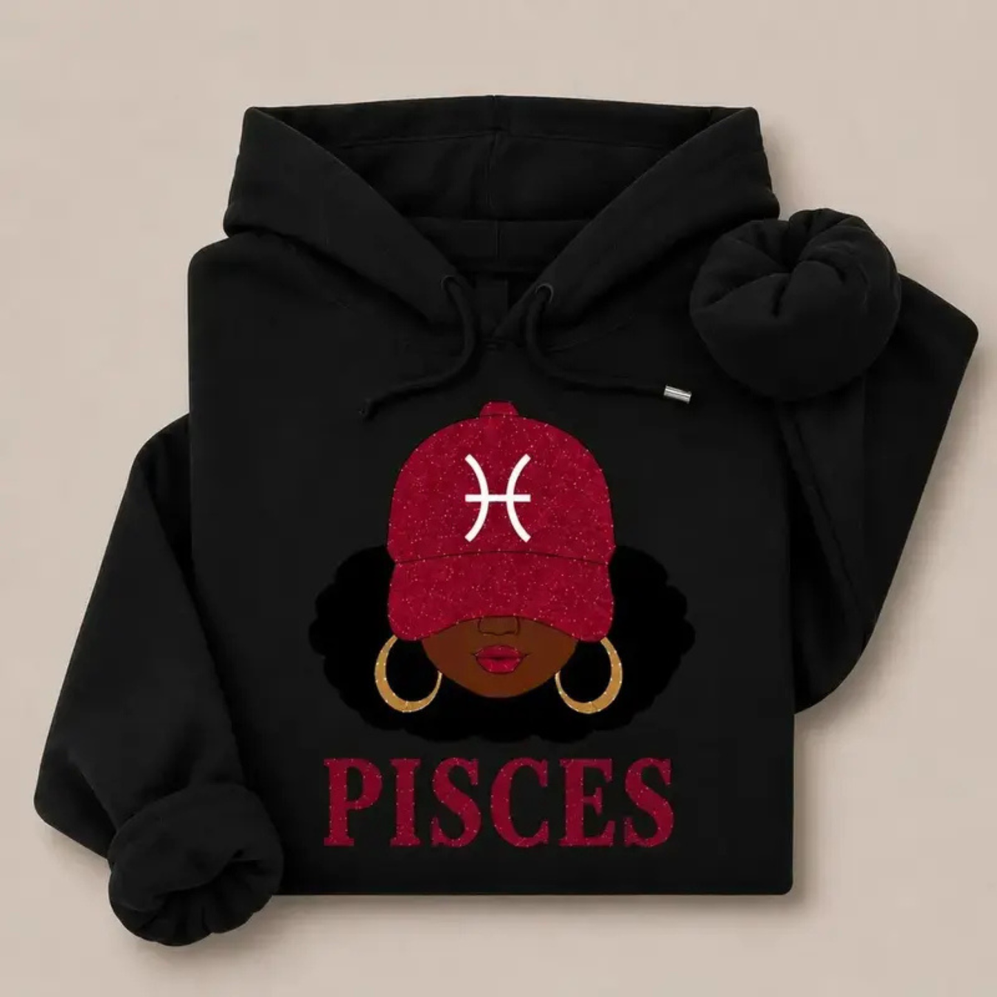 "Zodiac Slay Girl" Afro Zodiac Sign Hoodie - Cozy Horoscope Graphic Pullover