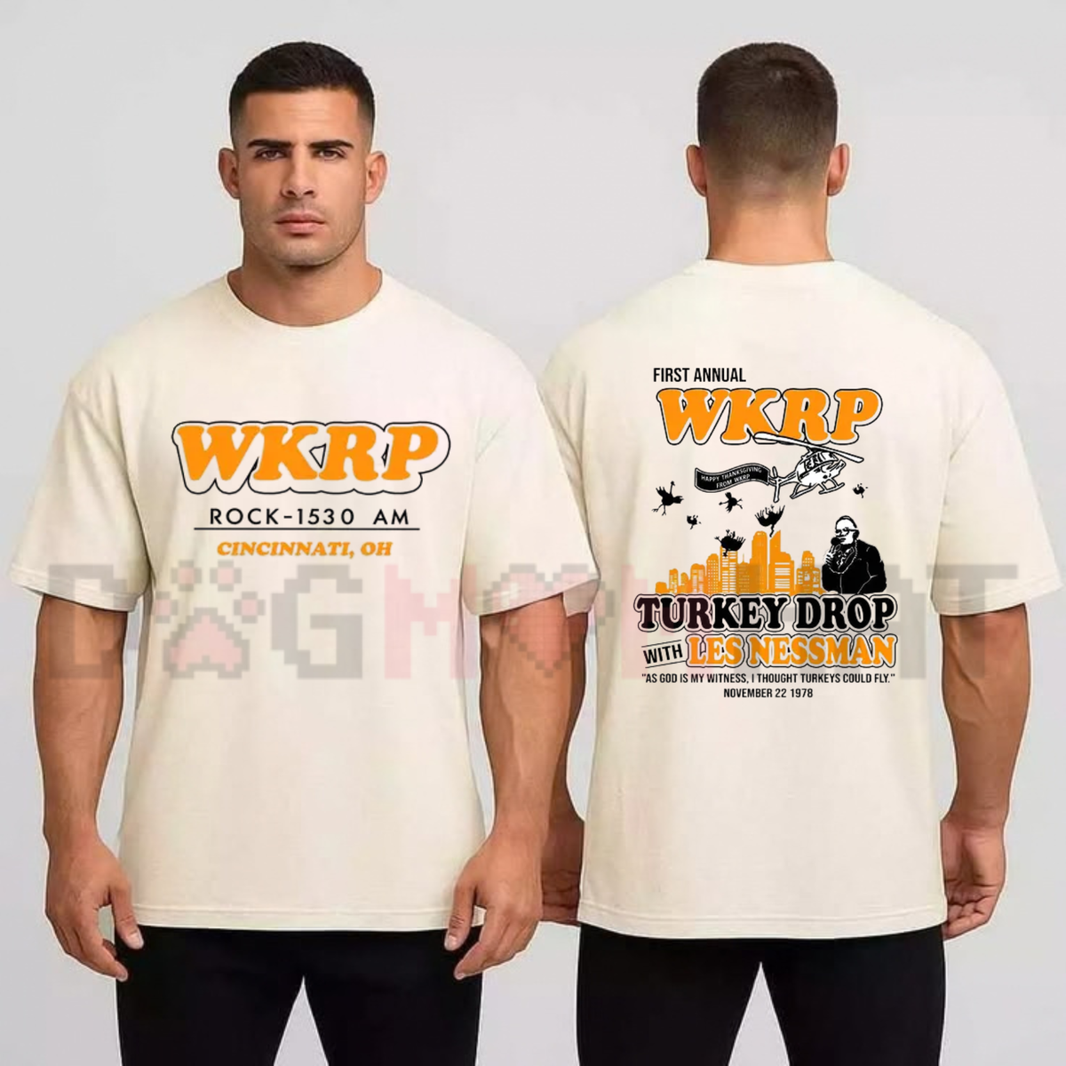 WKRP Turkey Drop Retro Comedy Graphic T-Shirt