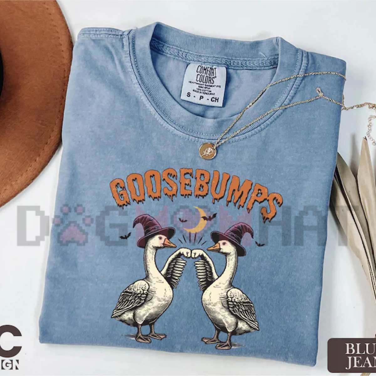 "Goose Bumps" Funny Halloween Graphic T-Shirt – Silly Goose Fall Seasonal Tee