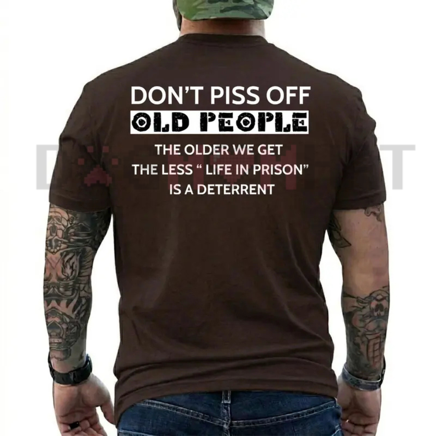 "Life In Prison Is Not A Deterrent" Funny Old People Tee