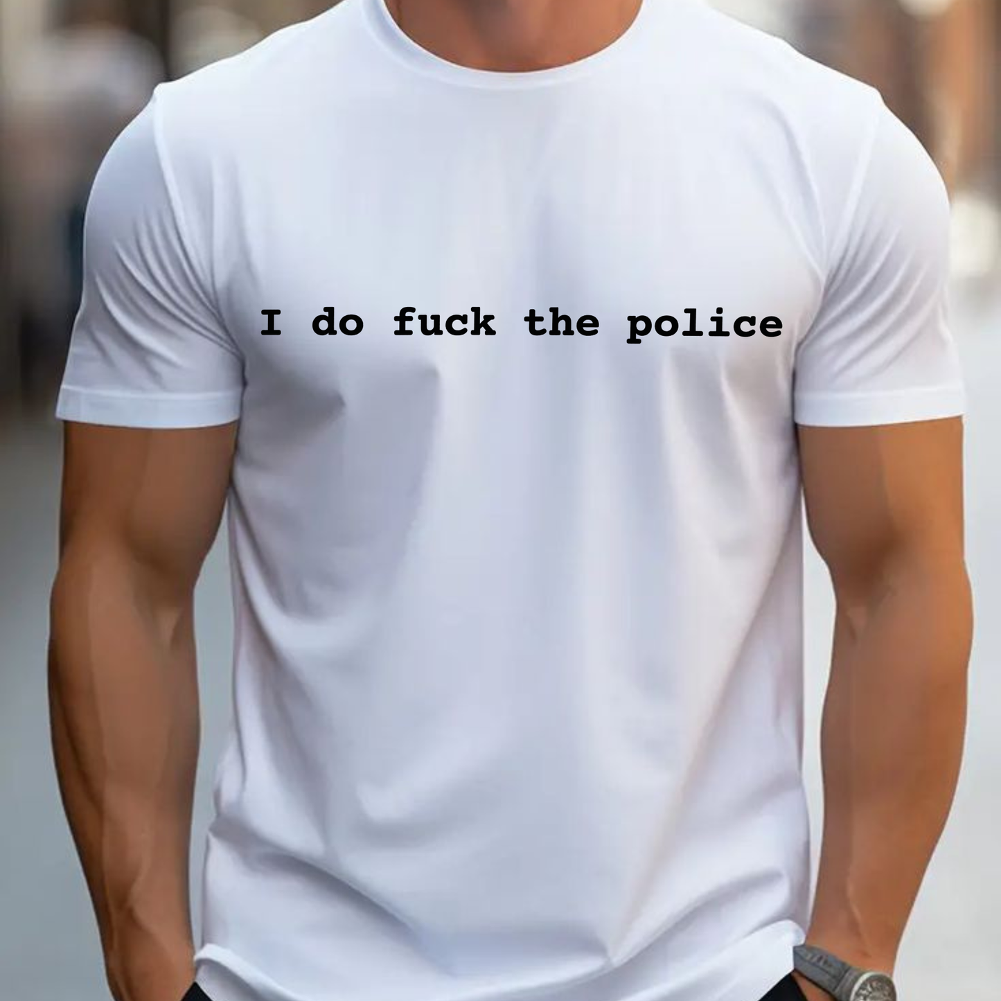 "I Do Fuk The Police" Statement T-Shirt