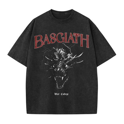 Riders Quadrant Crest Tee – Vintage Basgiath War College Fourth Wing Shirt