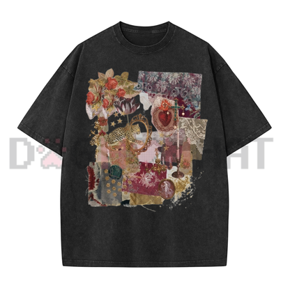 The Heirloom Vintage Acid Wash Graphic Tee - Retro Heritage Soft Cotton Unisex Streetwear Crewneck T-Shirt