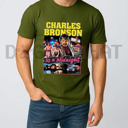 10 to Midnight 1983 Charles Bronson Vintage Action Movie T-Shirt
